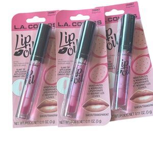 3x LA COLORS DRAGONFRUIT C68867 LIP OIL MOISTURIZE FULL PLUMP LIP SHINE LIPGLOSS